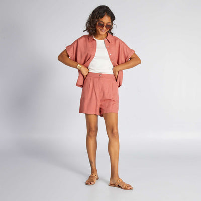 Satin effect shorts PINK ACE