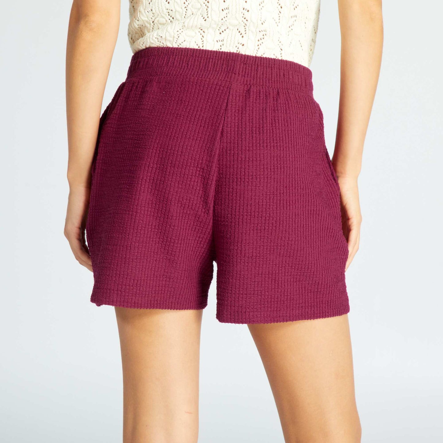 Knit shorts RED BEET