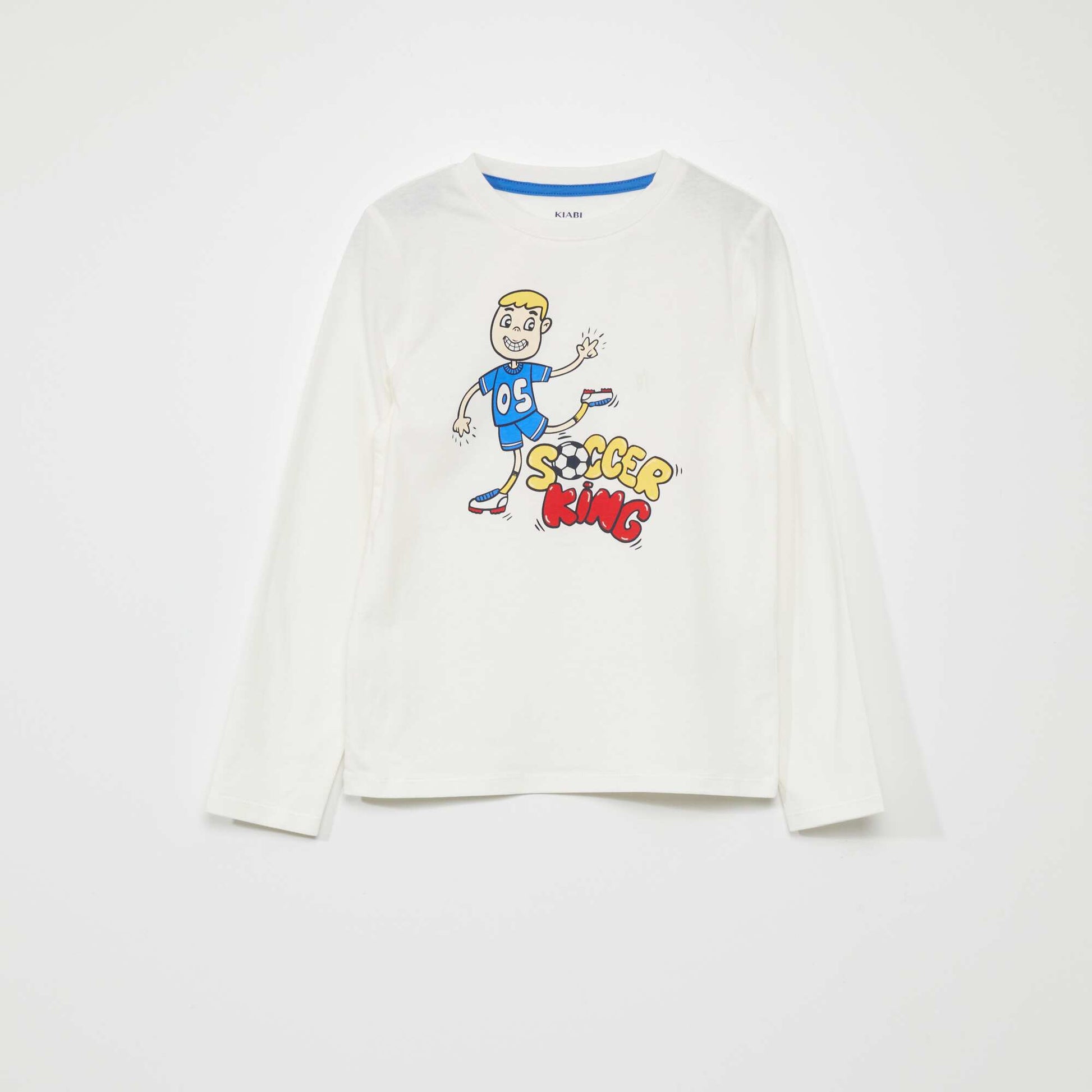 Long-sleeved jersey T-shirt WHITE