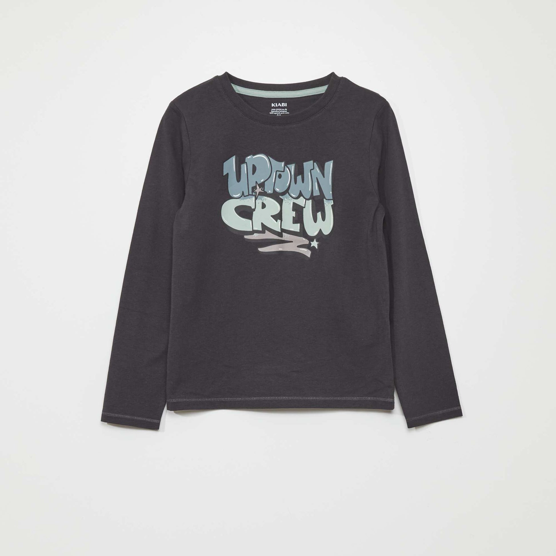 Long-sleeved jersey T-shirt GREY