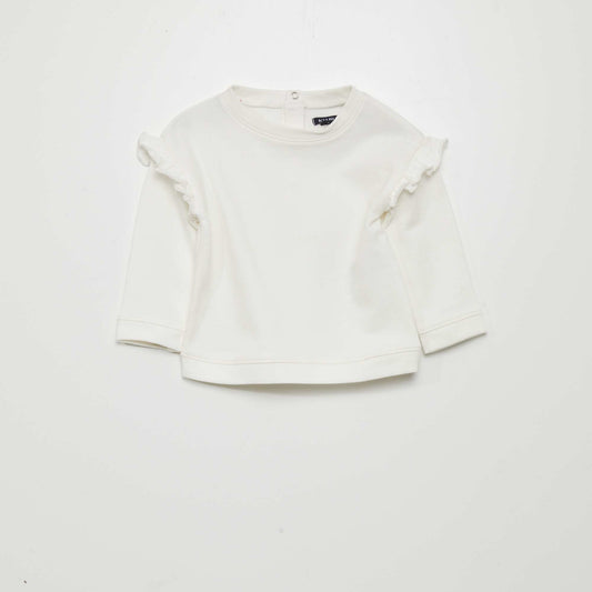 French terry sweatshirt WHITE