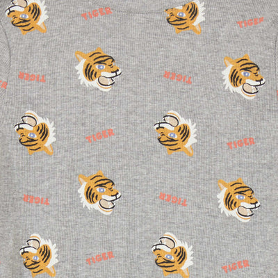 Long pyjamas with all-over print GREY