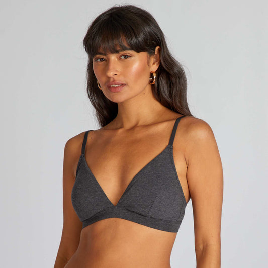 Triangle bra with removable padding GREY