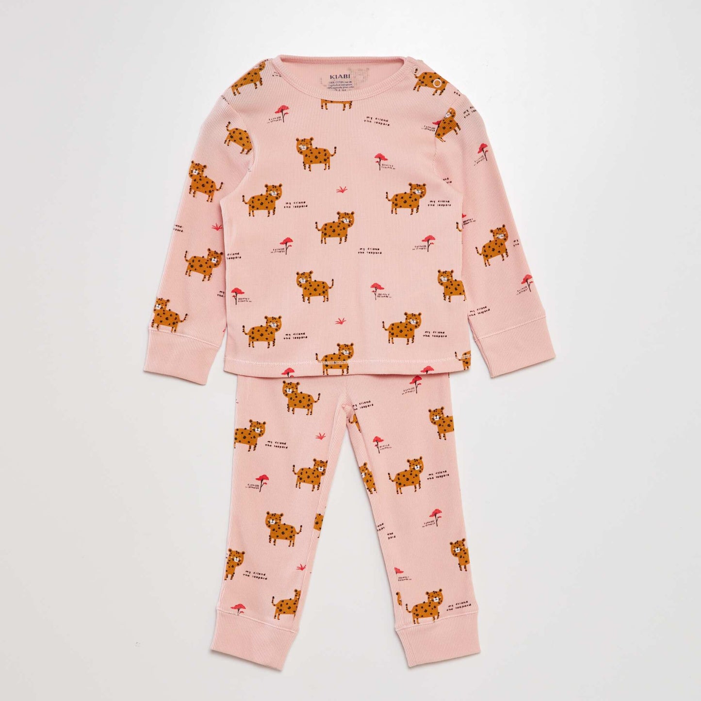 Ribbed pyjama set - 2-piece set PINK