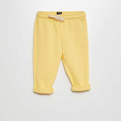 بنطال رياضي من قماش تيري الفرنسي باللون الأصفر