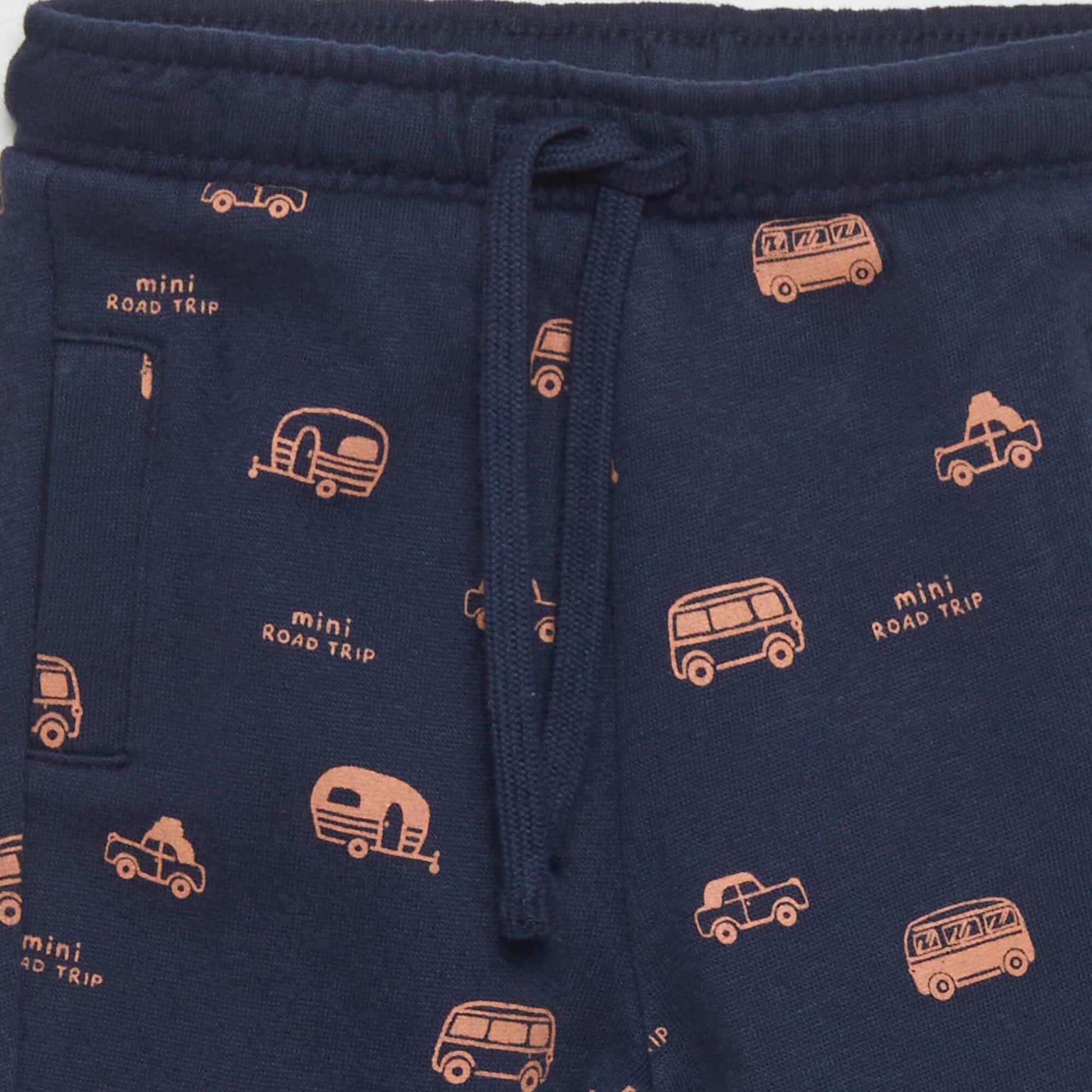 Patterned joggers BLUE