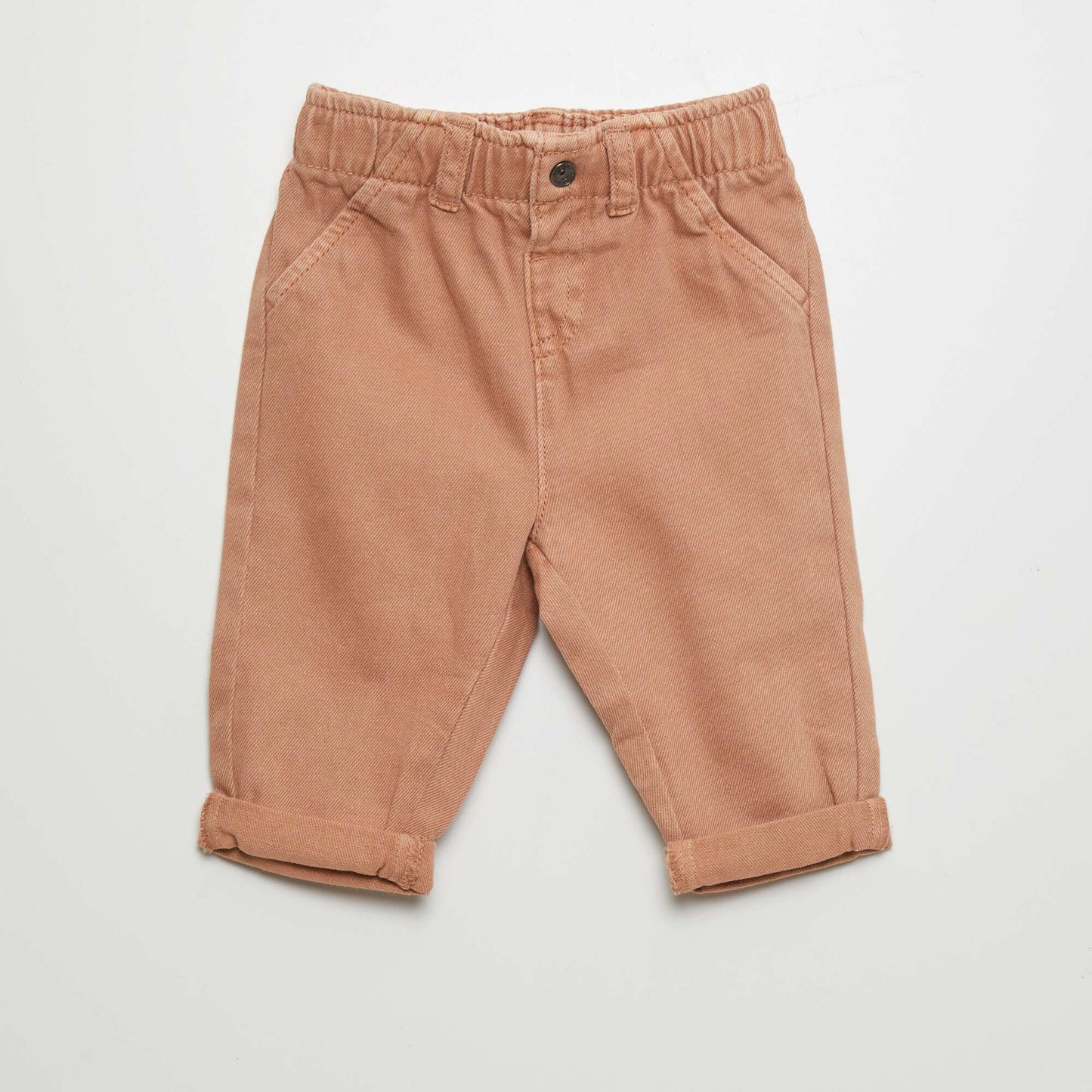 Paper bag style trousers BROWN