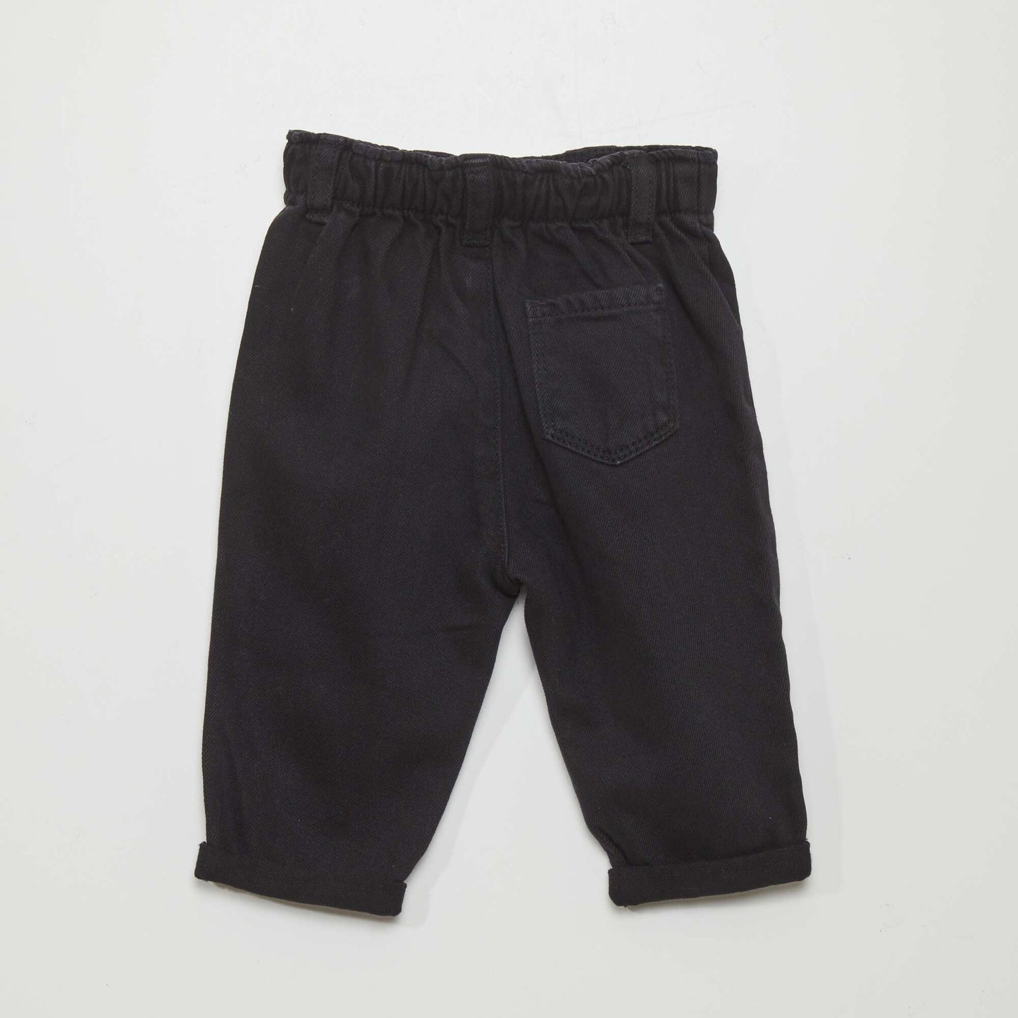 Paper bag style trousers black