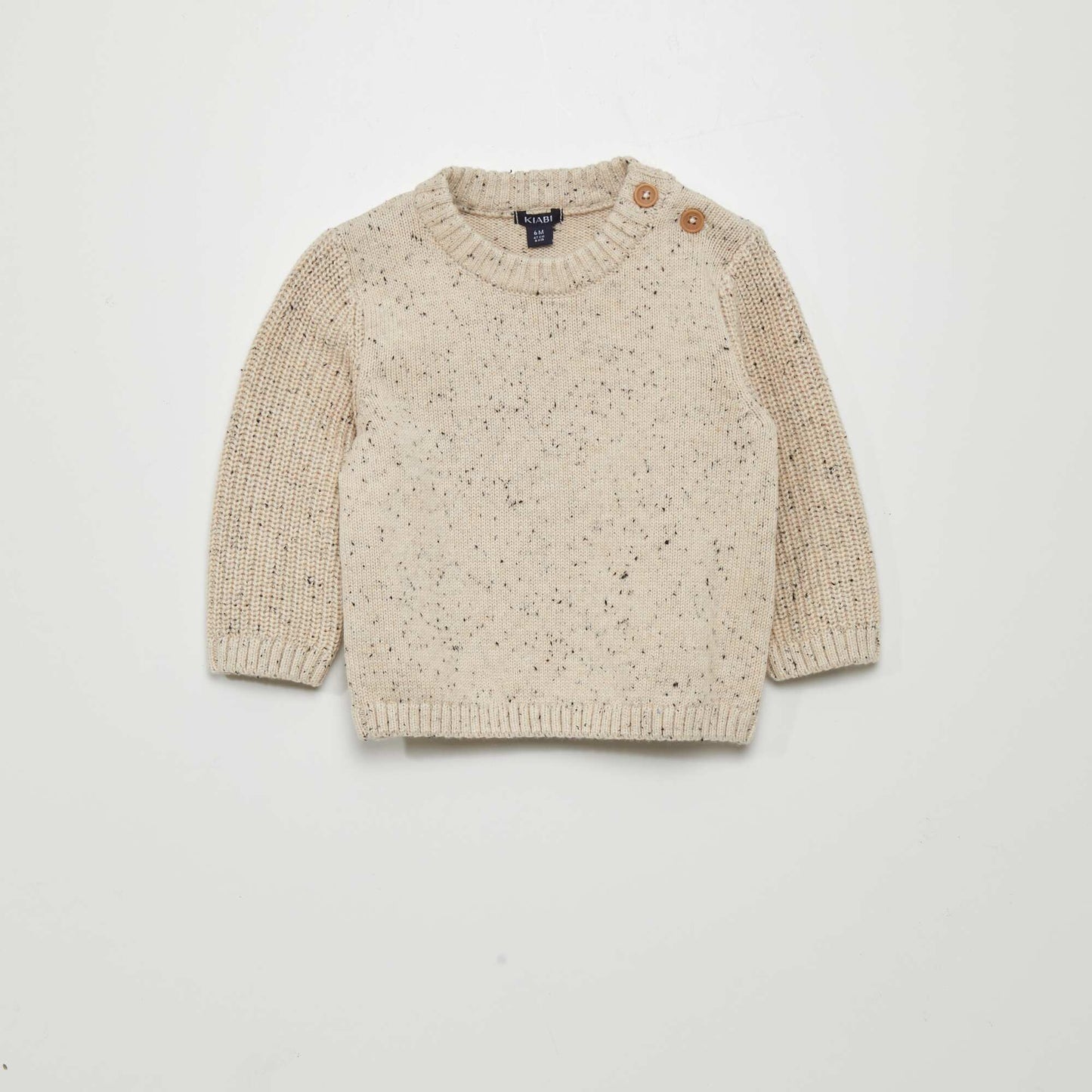 Flecked sweater BEIGE