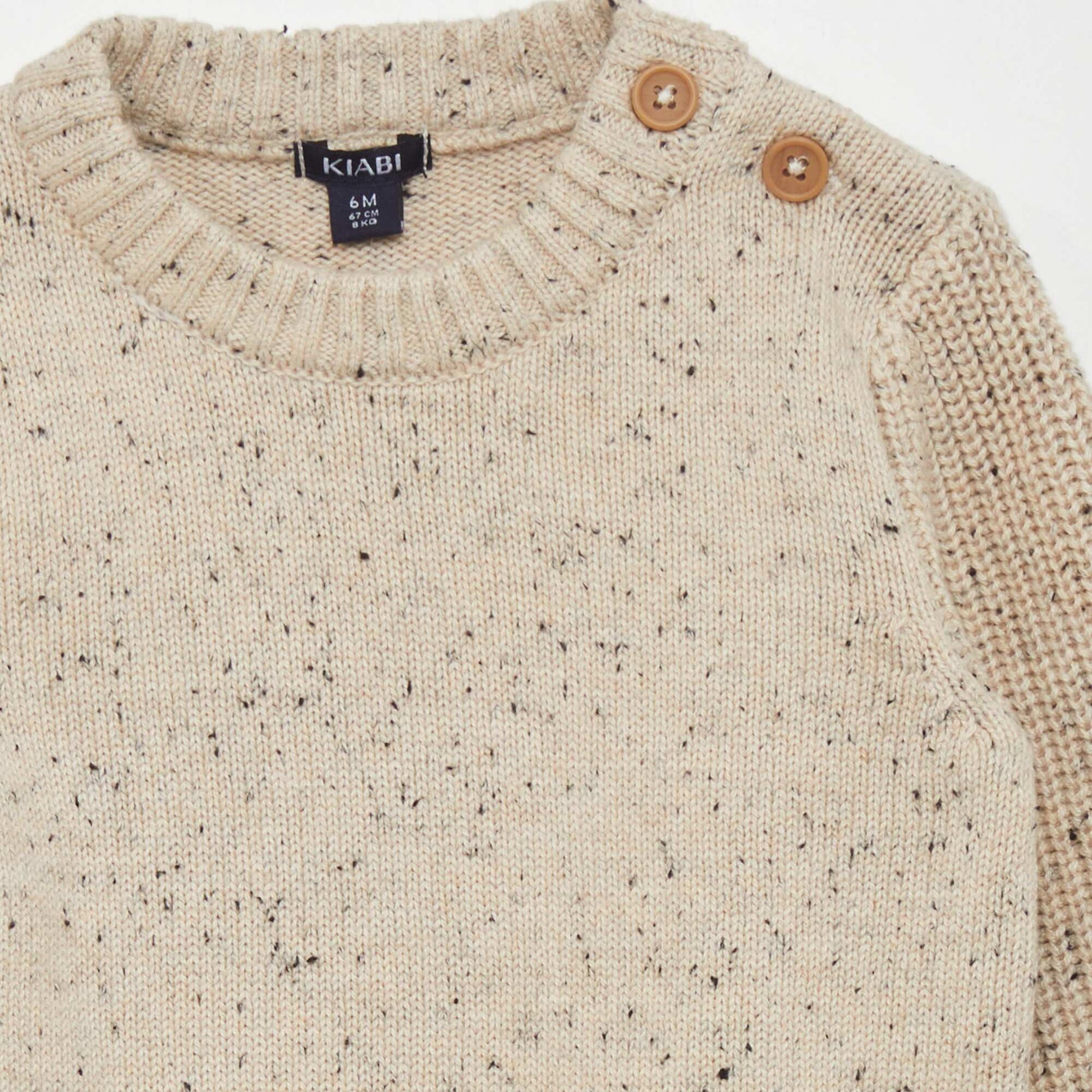 Flecked sweater BEIGE