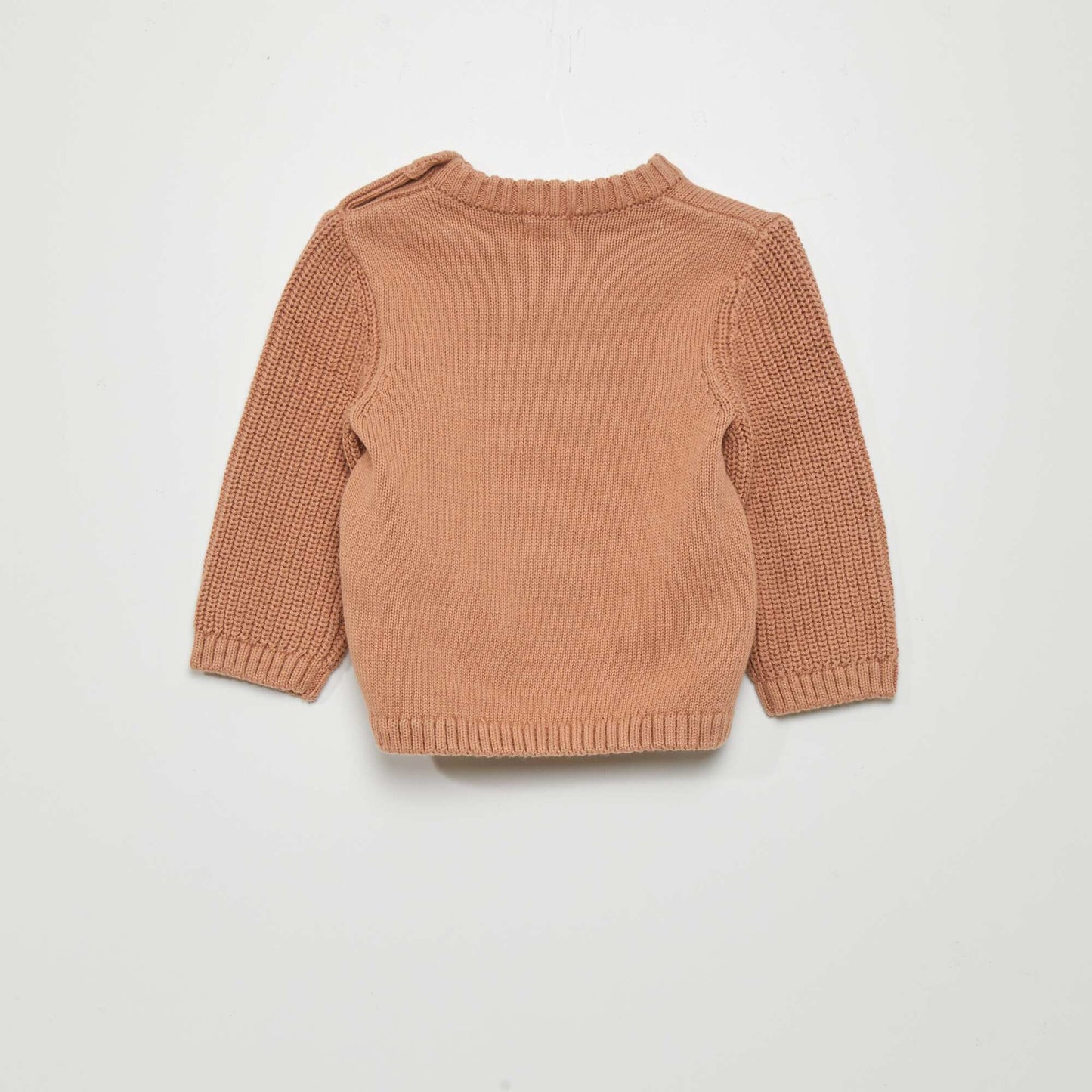 Printed cotton sweater BROWN