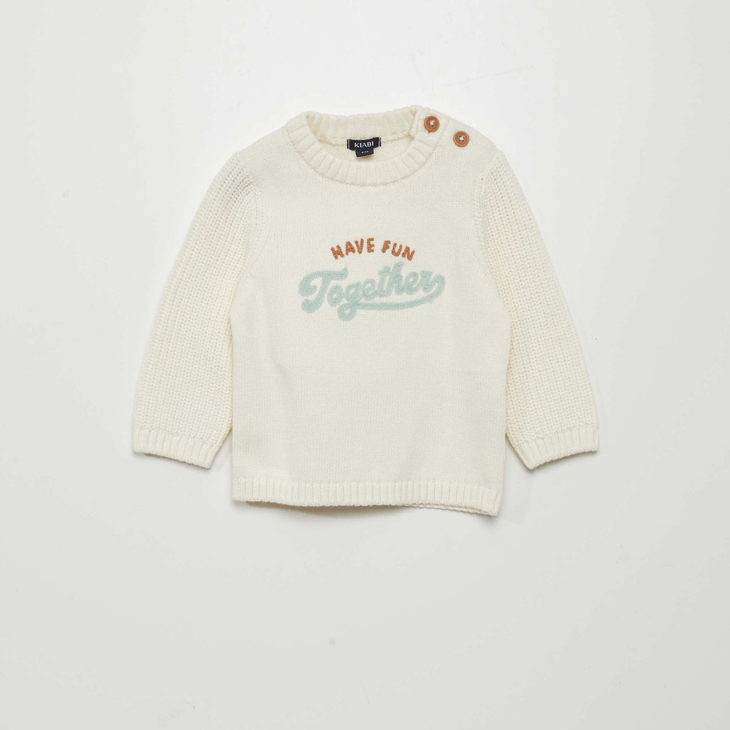 Printed cotton sweater WHITE