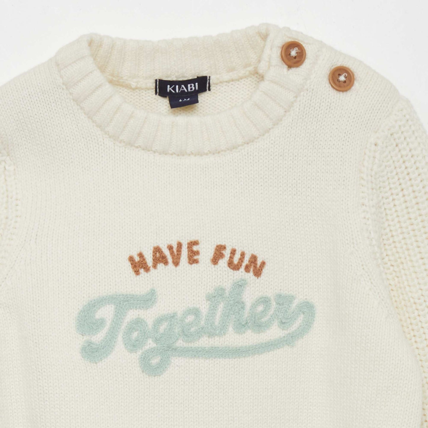 Printed cotton sweater WHITE