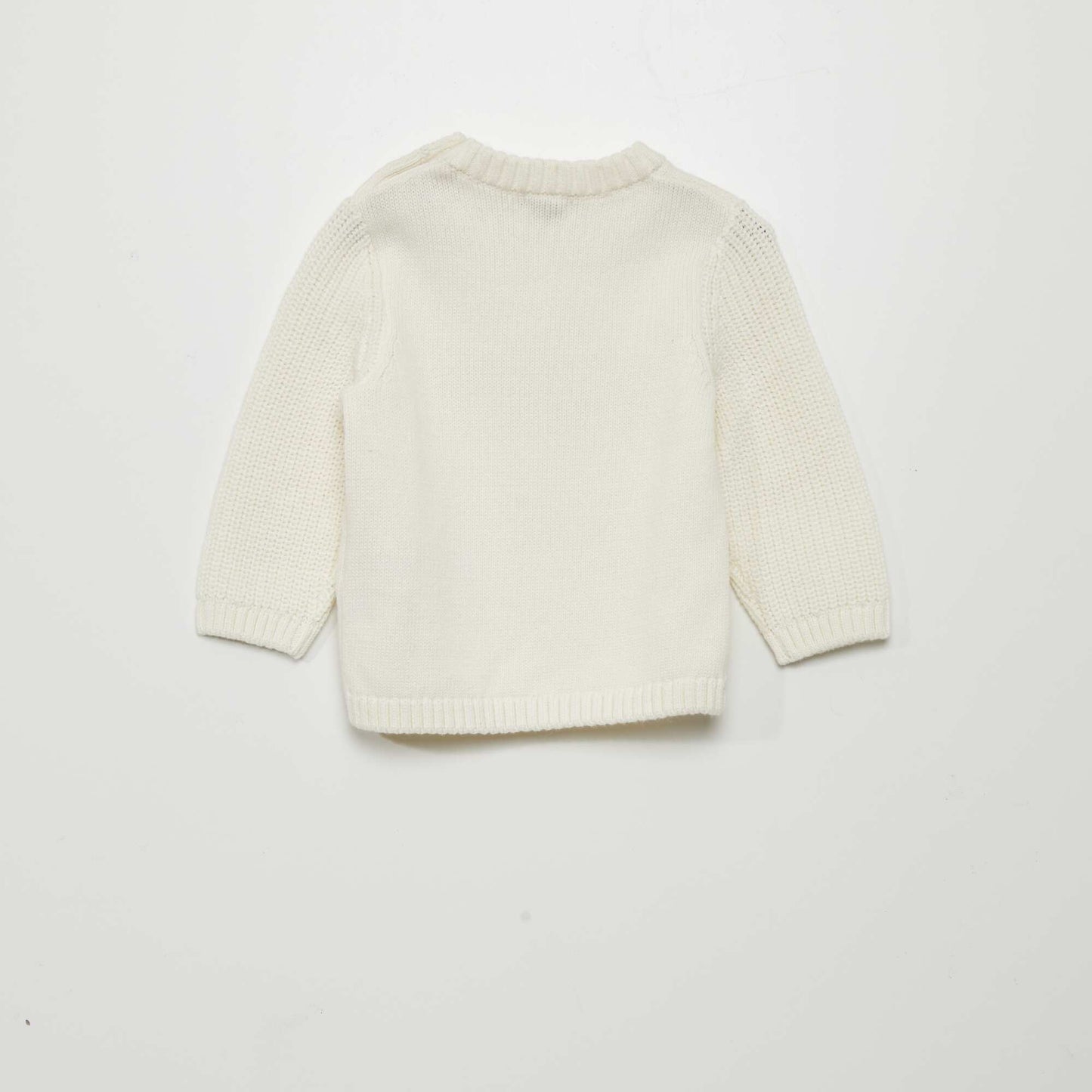 Printed cotton sweater WHITE