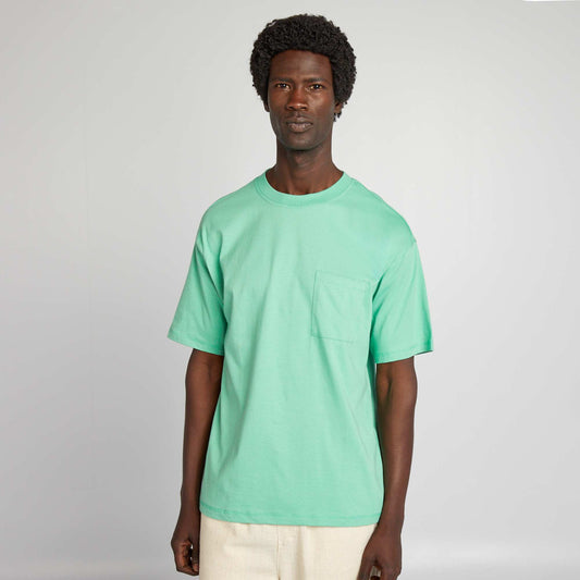 Plain loose-fit T-shirt mint green