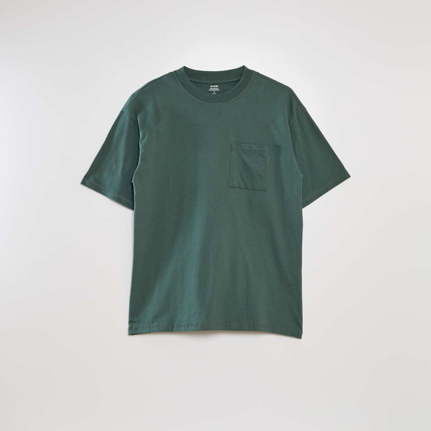 Plain loose-fit T-shirt GREEN