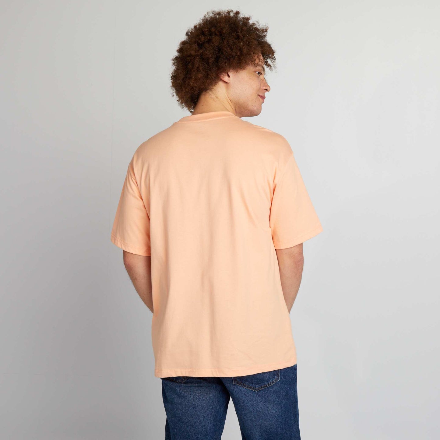 Plain loose-fit T-shirt ORANGE