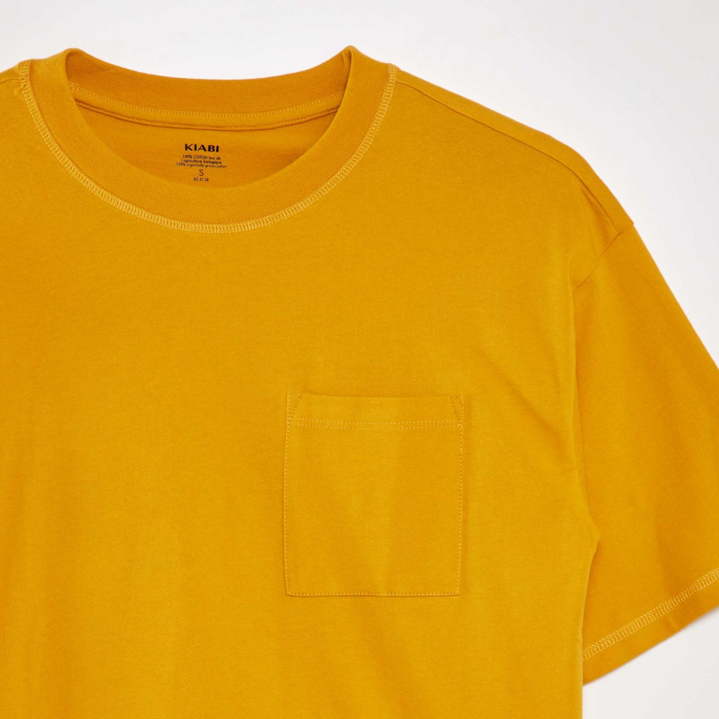 Plain loose-fit T-shirt YELLOW