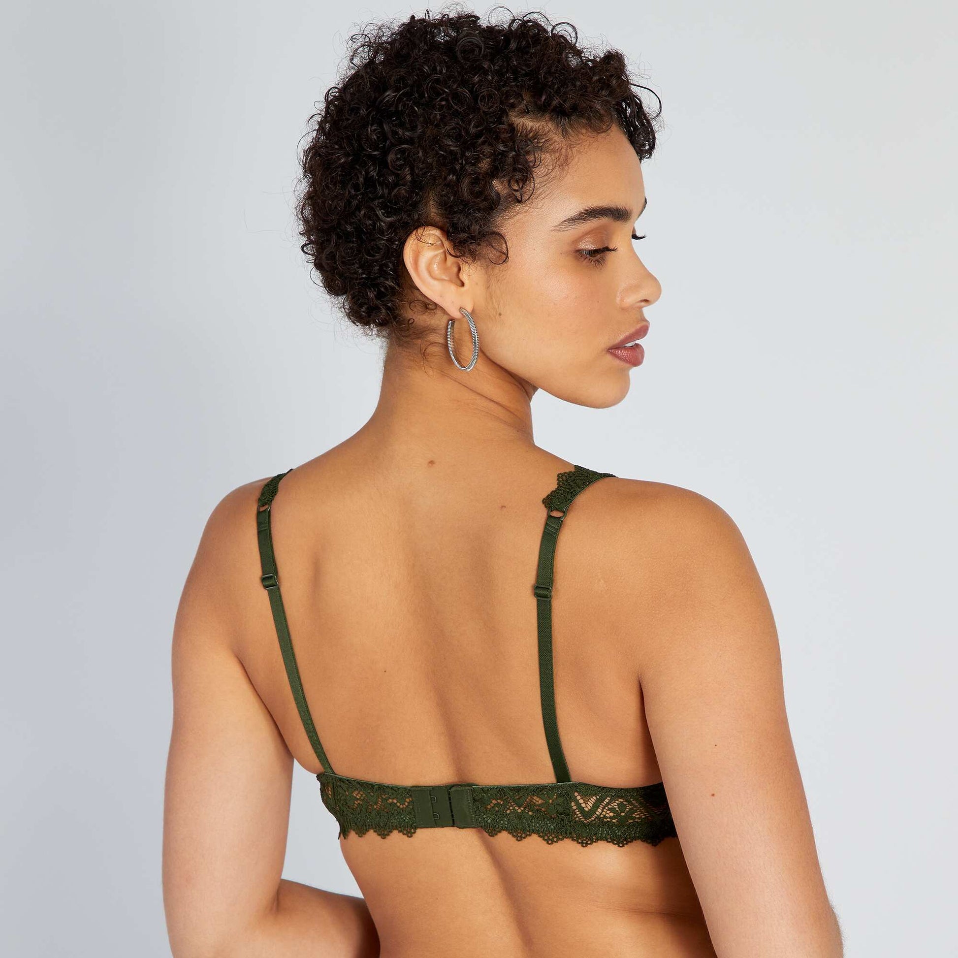 Floral lace bra KOMU GREEN