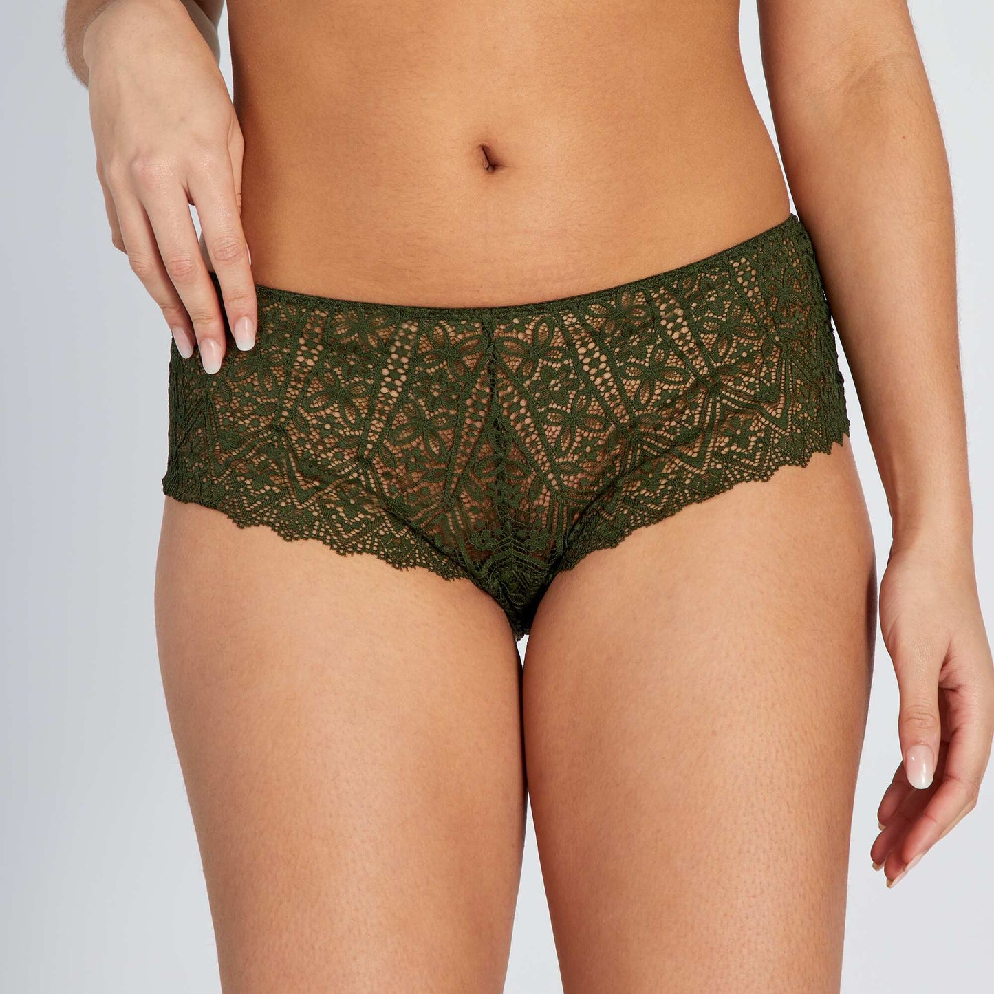 Lace boy shorts KOMU GREEN