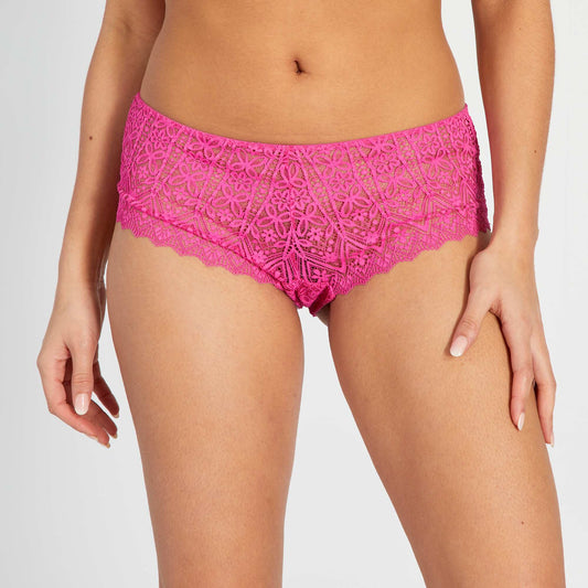 Lace boy shorts PINK BERRY