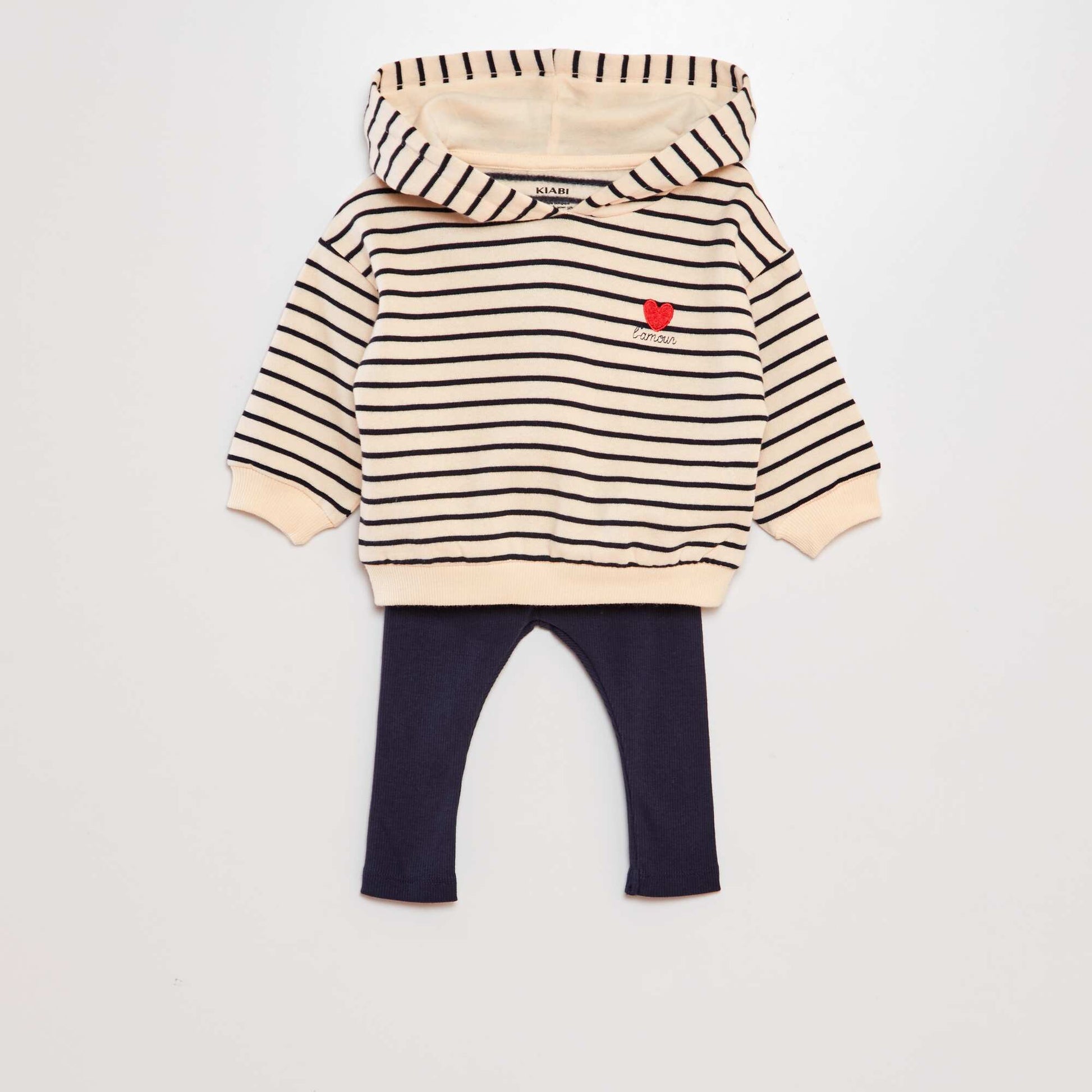 Hoodie and leggings set - 2-piece set WHITE