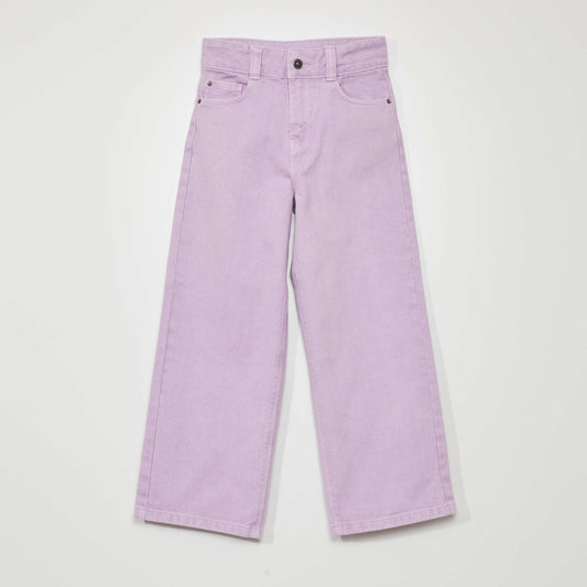 High-rise wide-leg jeans PURPLE