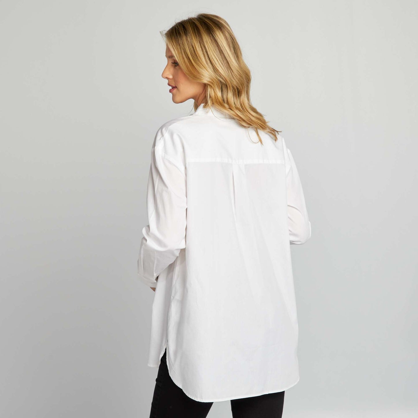 Oversized maternity shirt white