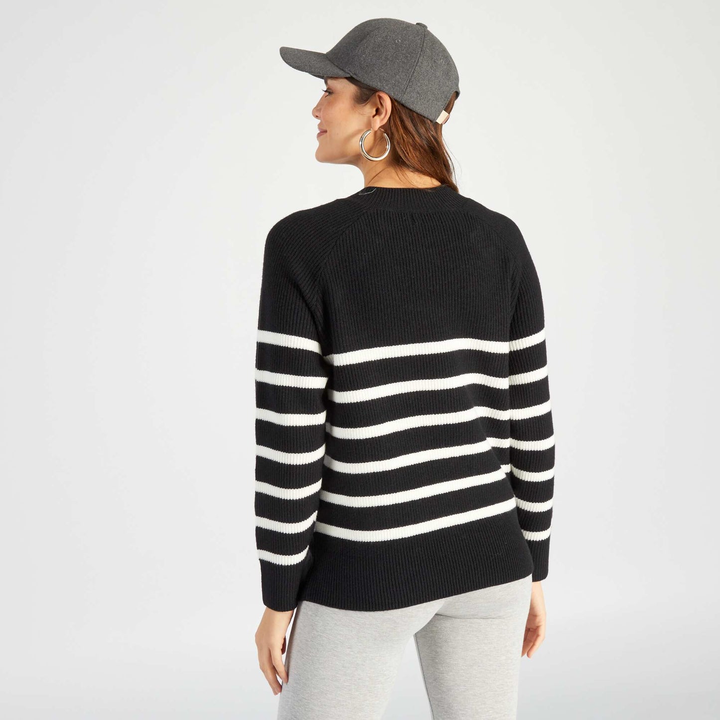 Breton nursing sweater BLACK