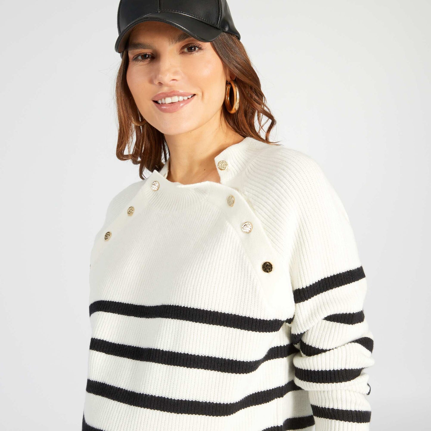 Breton nursing sweater WHITE