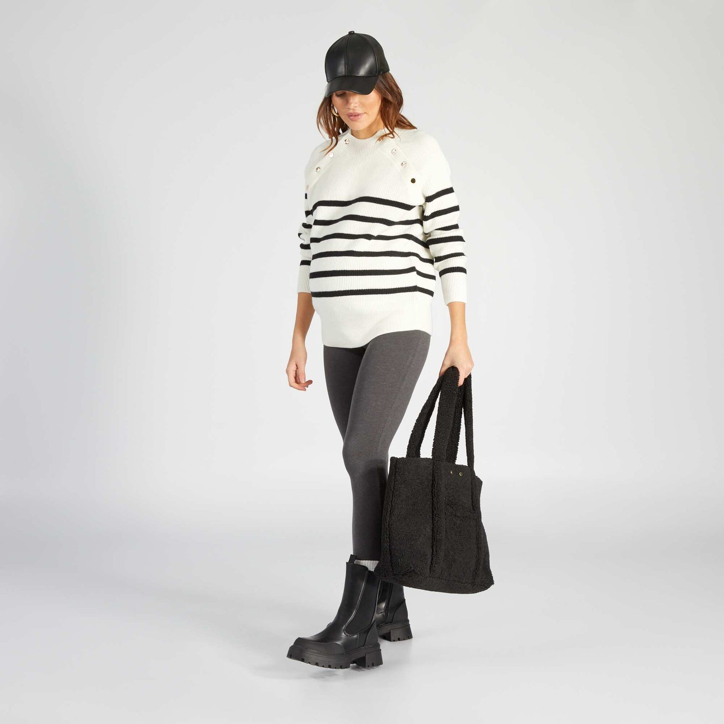 Breton nursing sweater WHITE