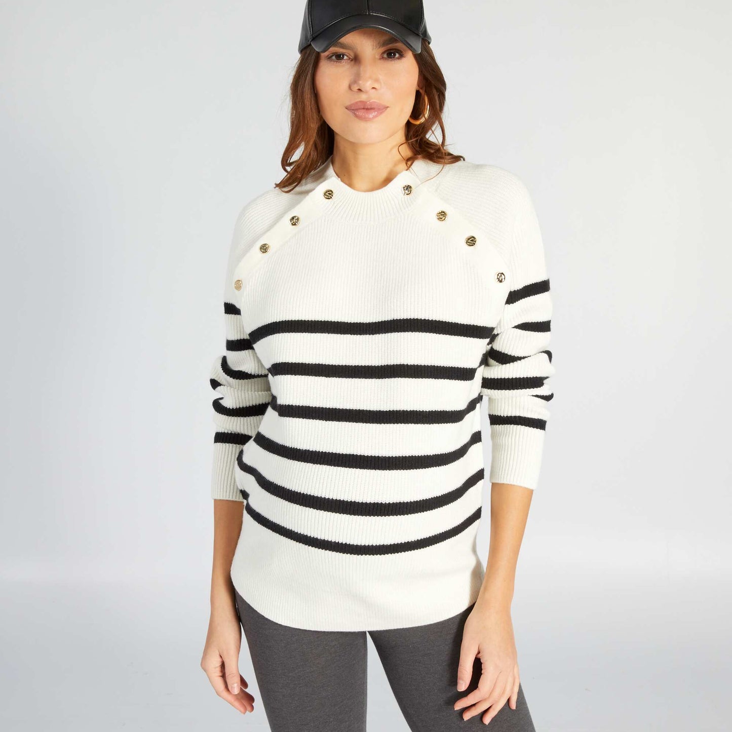 Breton nursing sweater WHITE