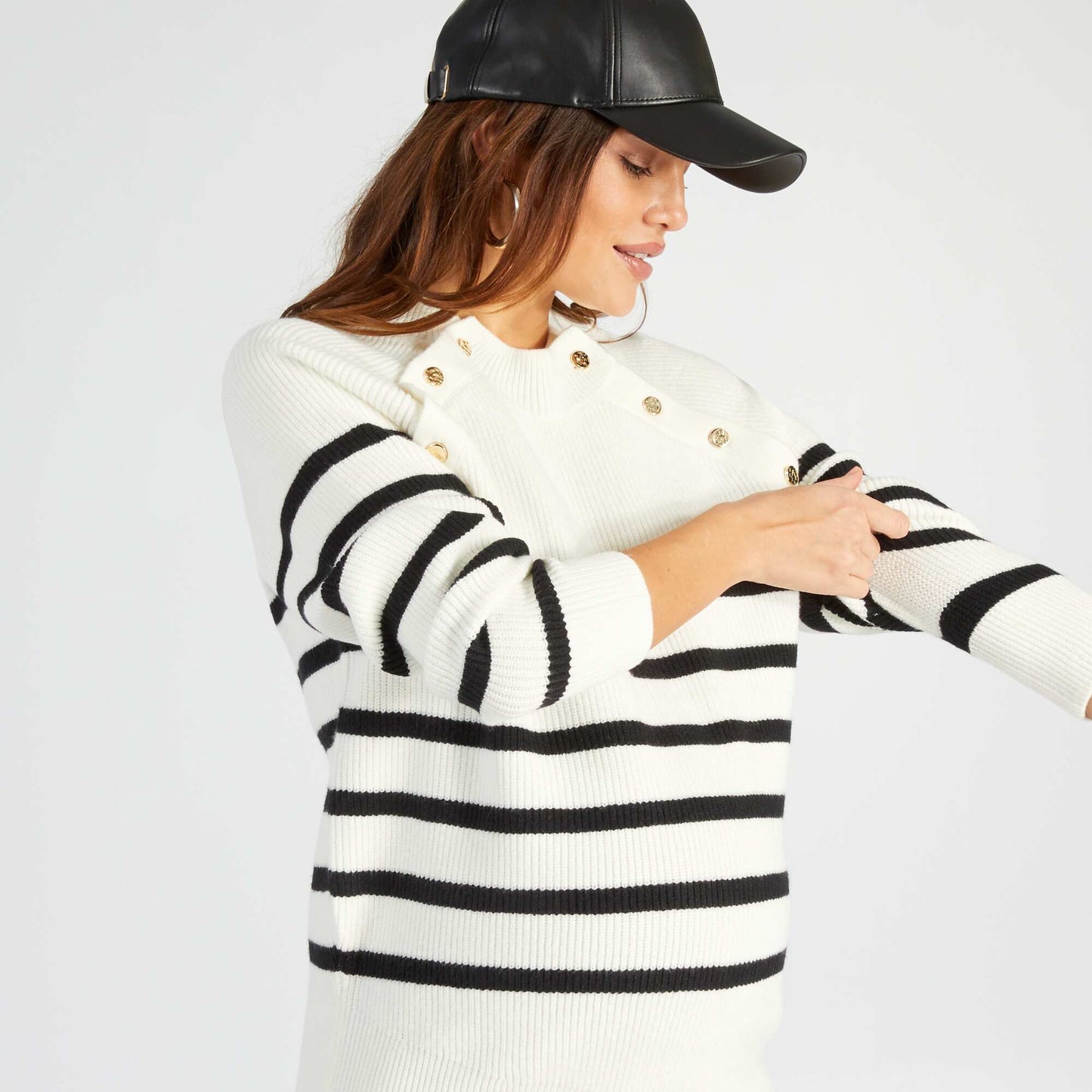 Breton nursing sweater WHITE