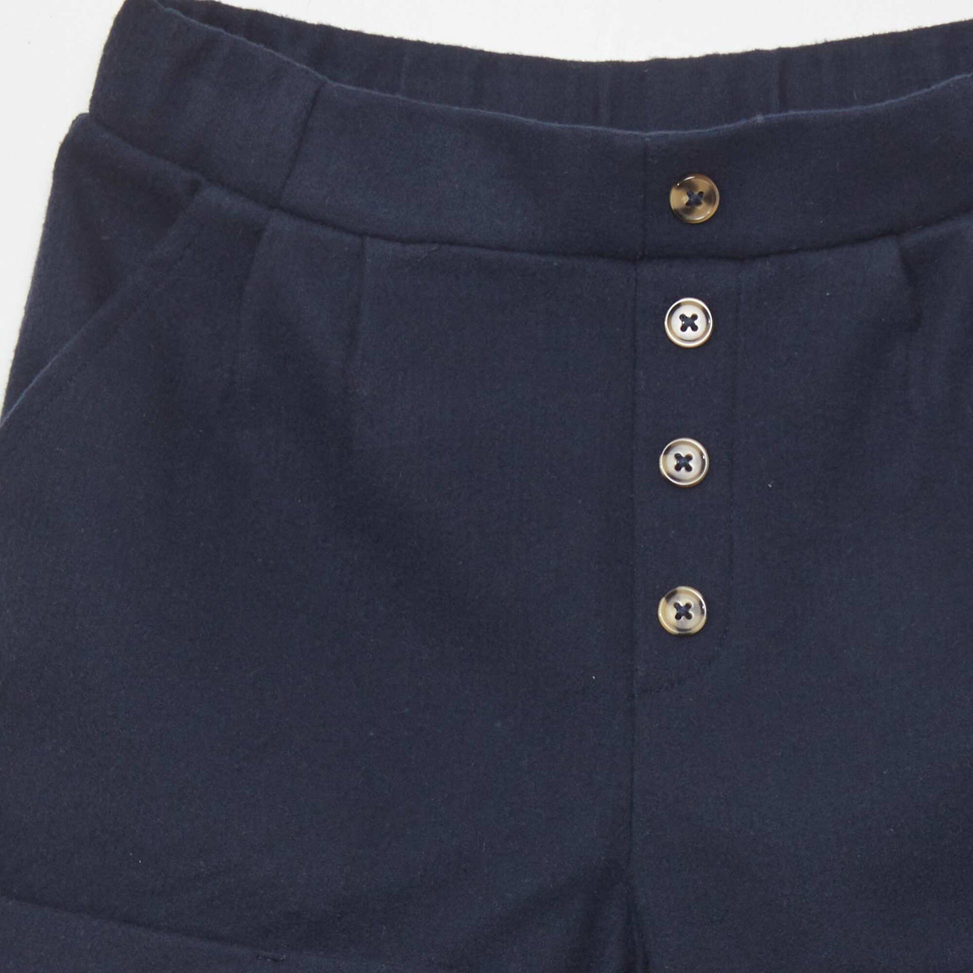 Woolcloth-effect shorts blue