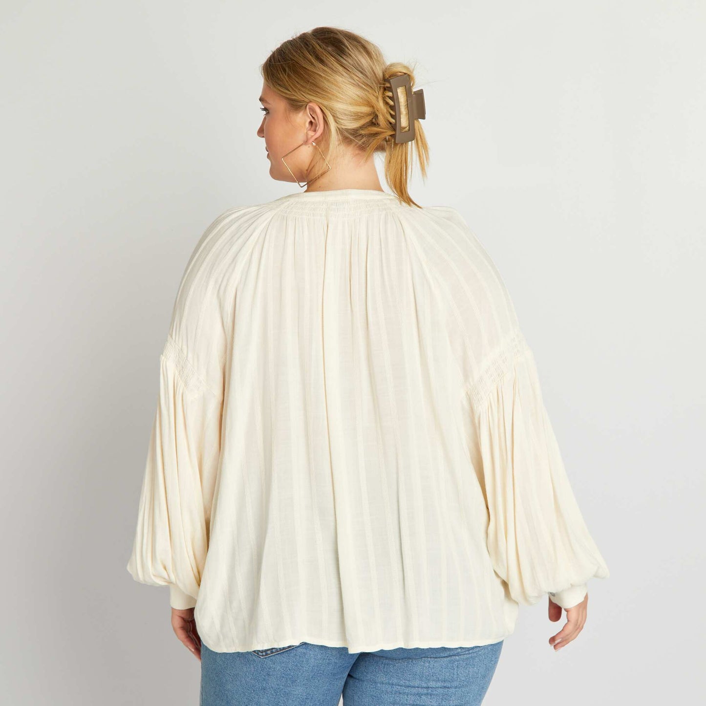 Flowing V-neck blouse ECRU ACE