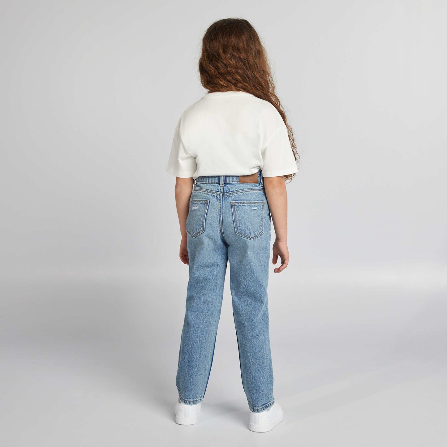 High-rise straight jeans BLUE