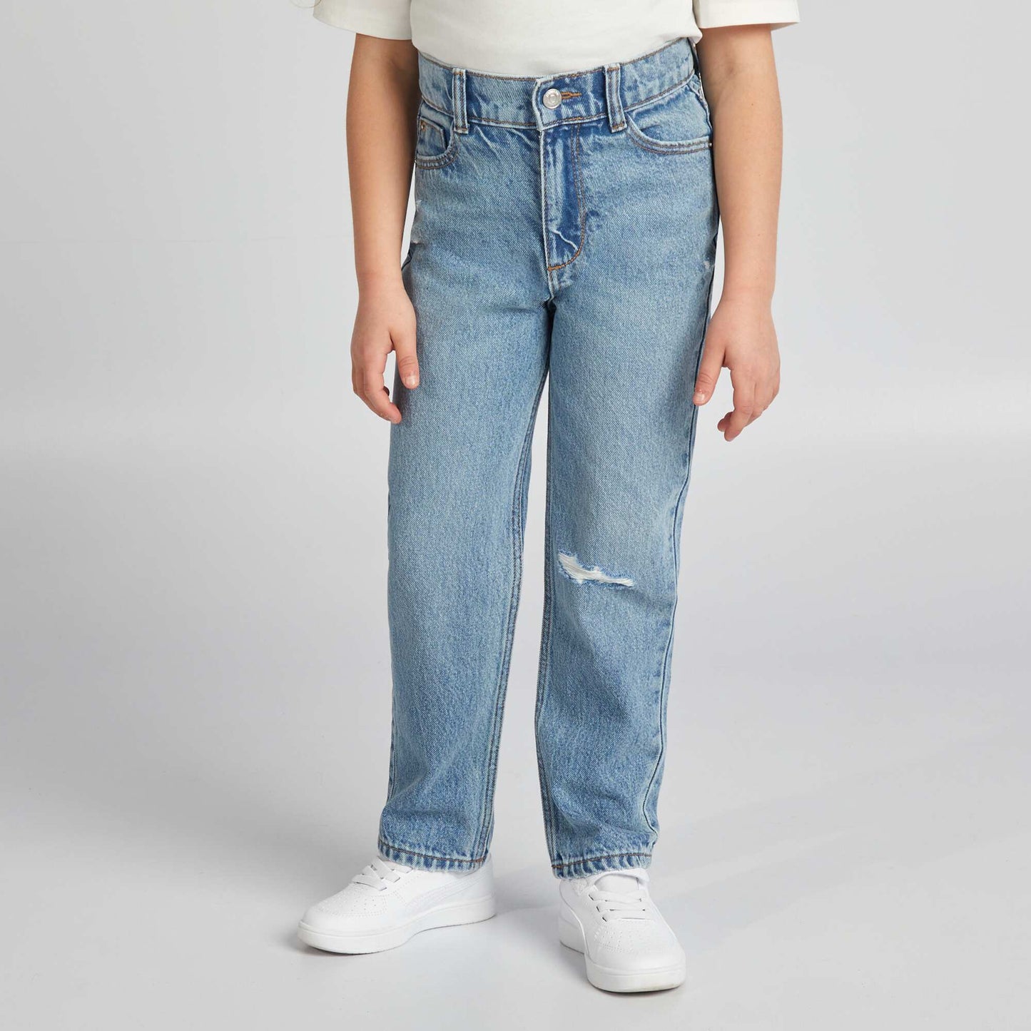 High-rise straight jeans BLUE