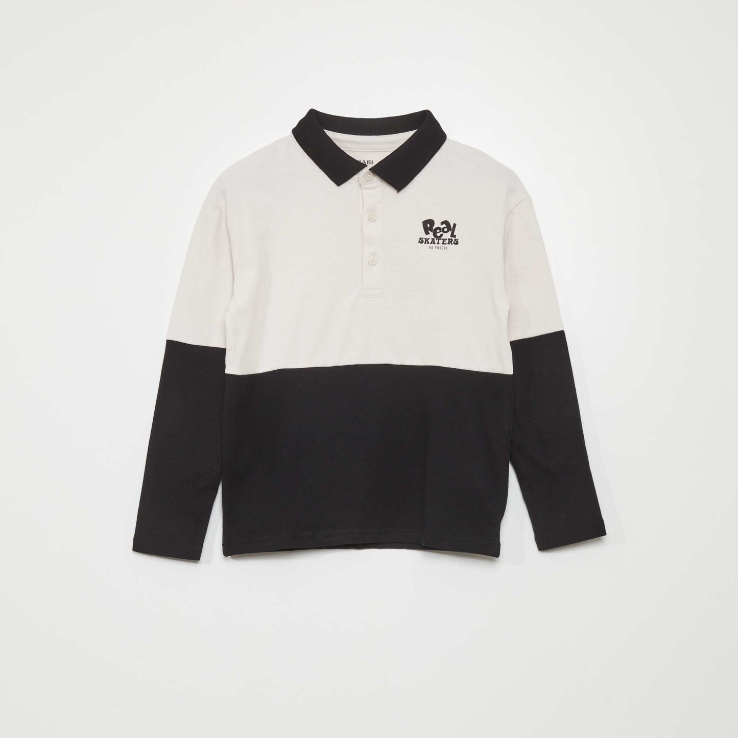 Long-sleeved polo shirt WHITE
