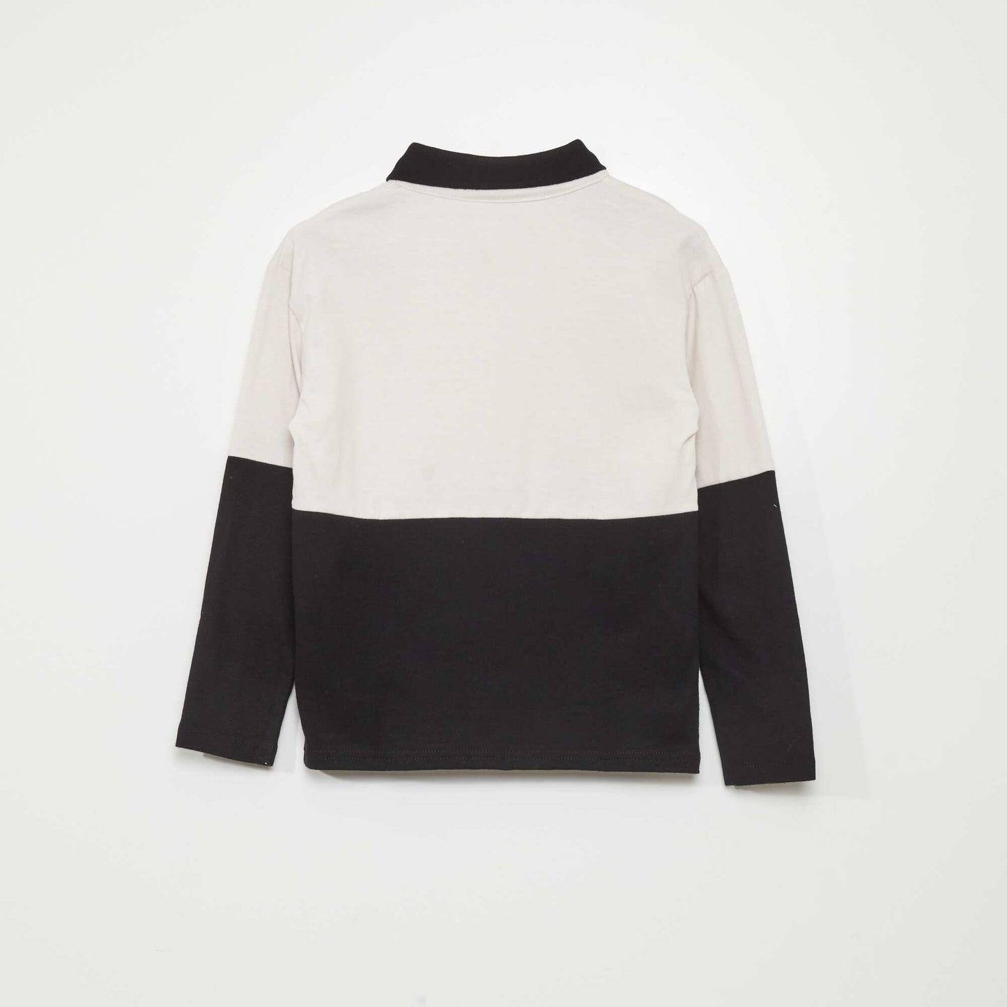 Long-sleeved polo shirt WHITE