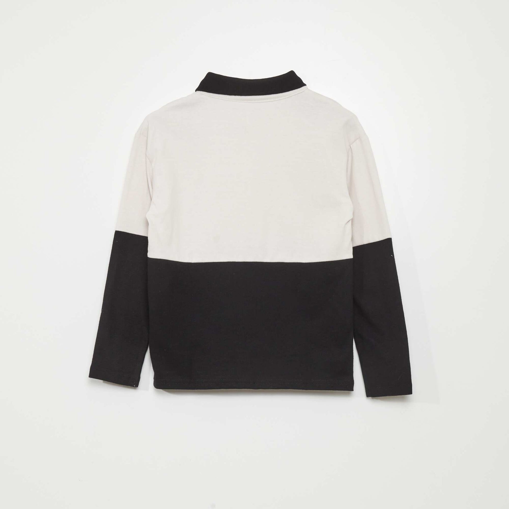 Long-sleeved polo shirt WHITE
