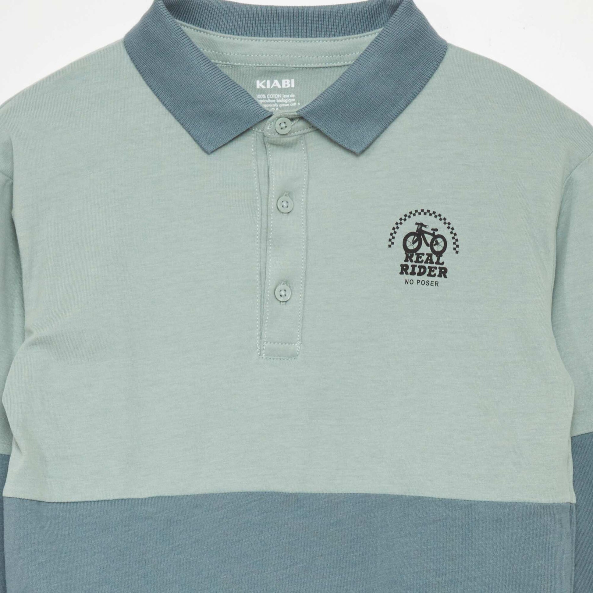 Long-sleeved polo shirt GREEN
