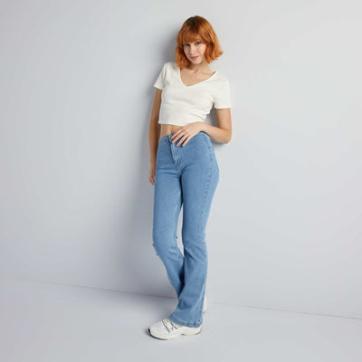 High-rise flared/bootcut jeans BLUE
