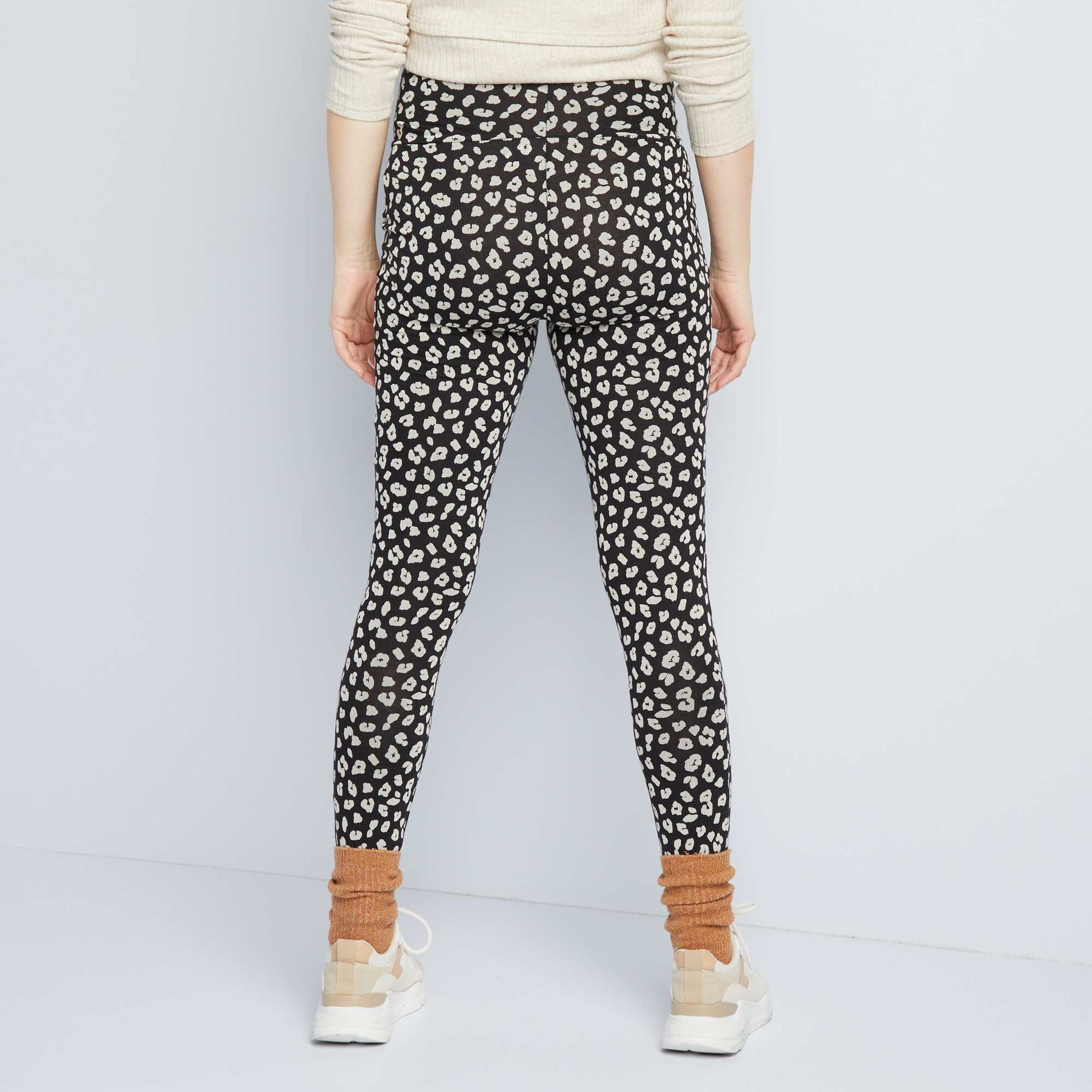Long maternity leggings BLACK