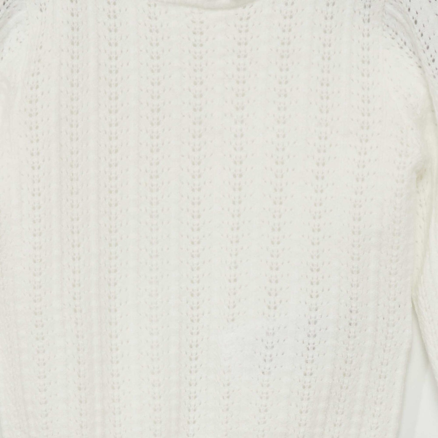 Openwork knit sweater WHITE
