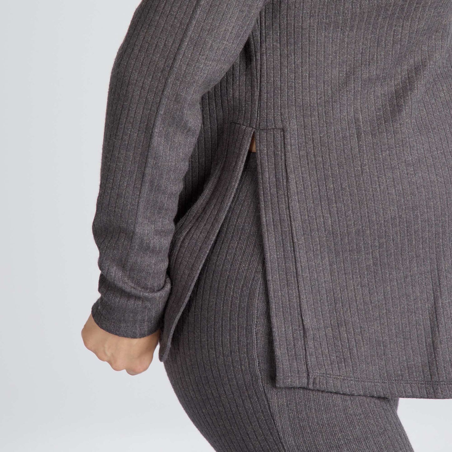 Round neck loose fit maternity sweater GREY