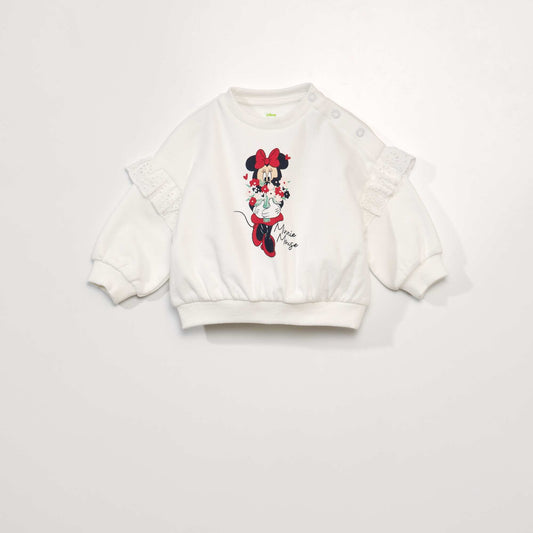 'Minnie' sweatshirt fabric sweater WHITE