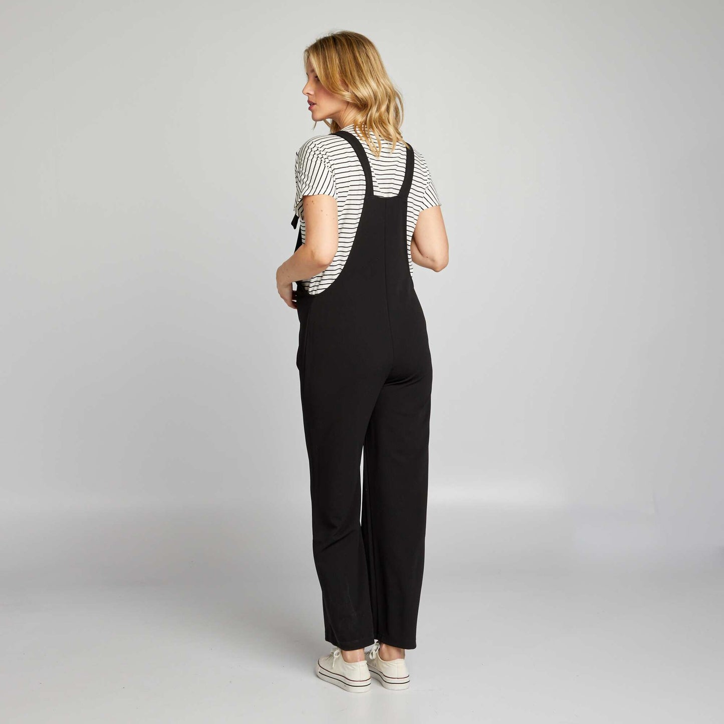 Stretch nursing dungarees black