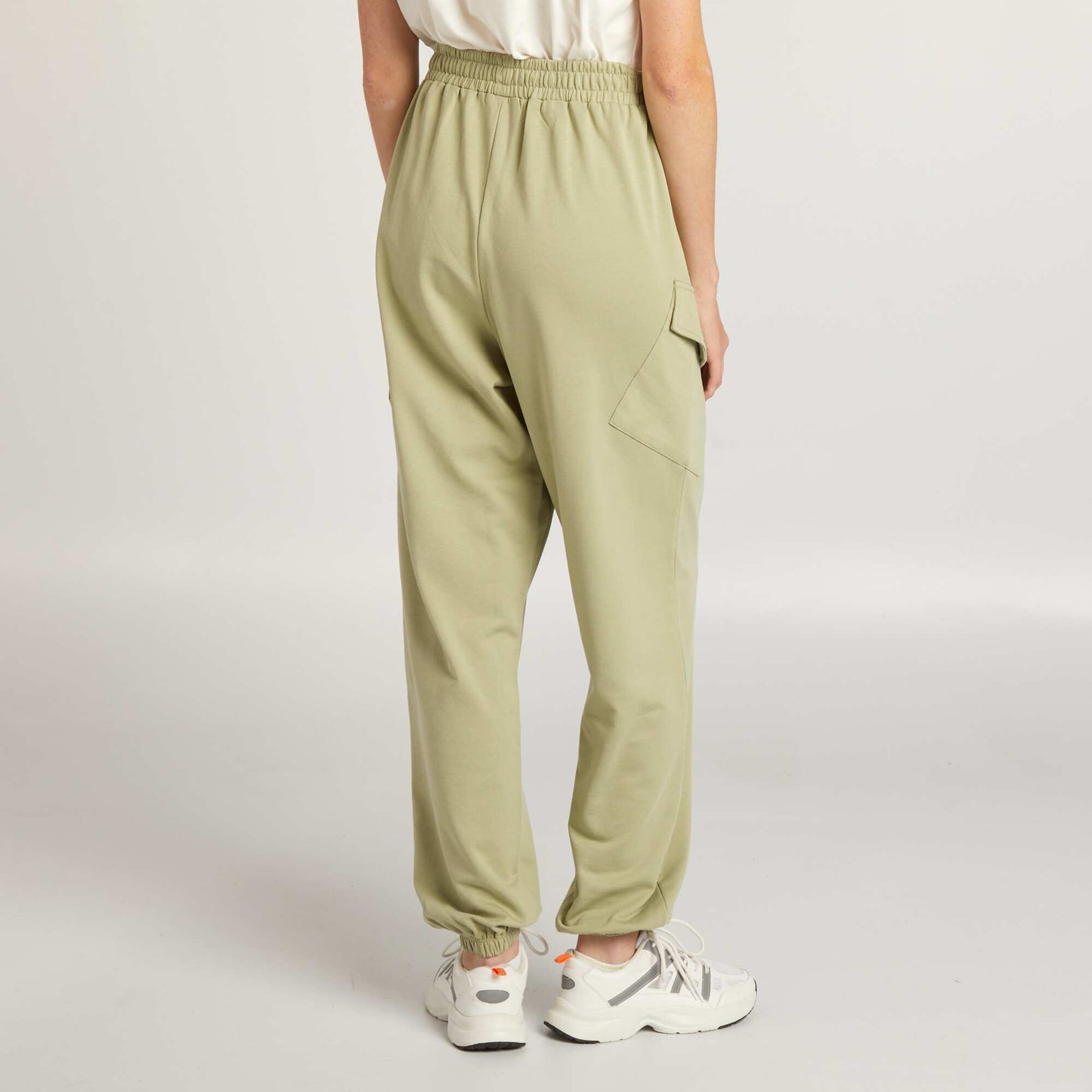 Wide-leg joggers LIGHT KHAKI