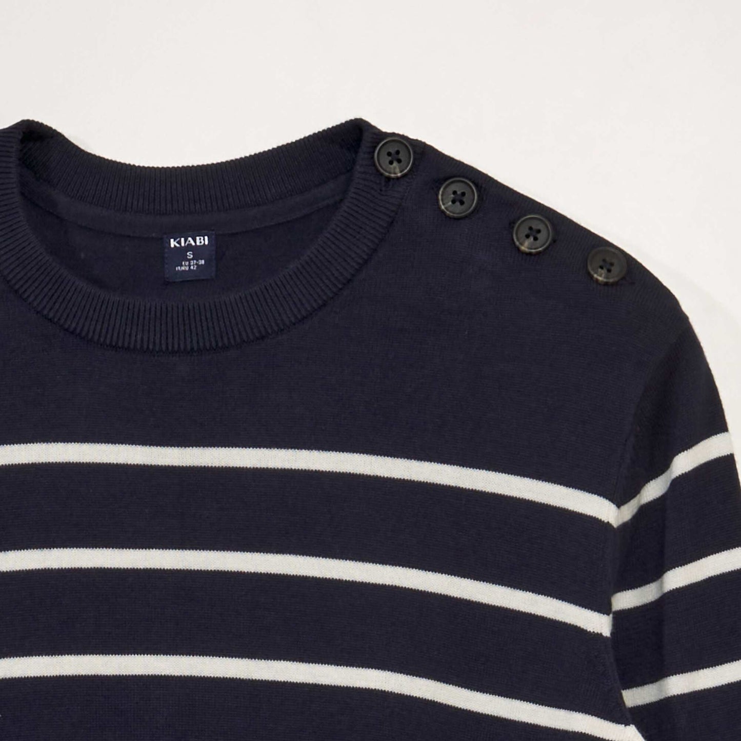 Breton style knitted sweater BLUE STRIPE