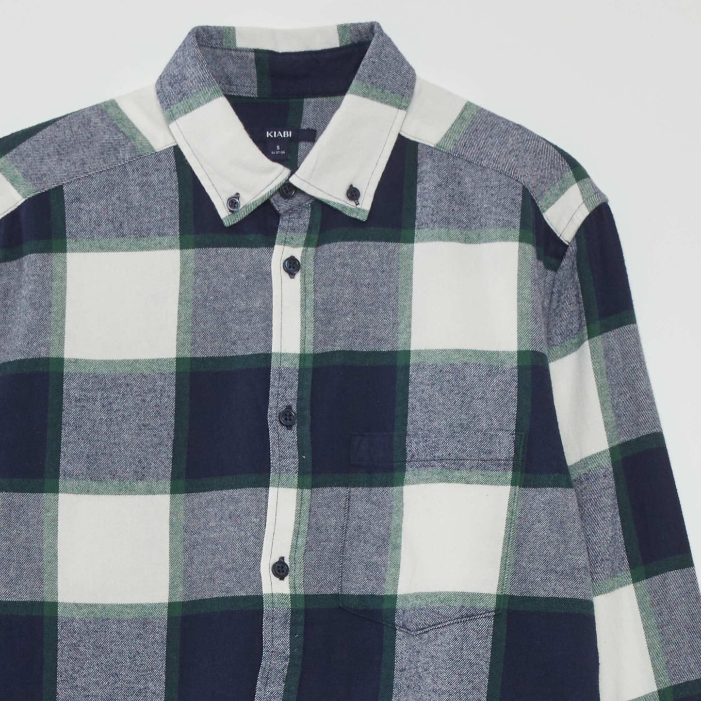 Checked flannel shirt BLUE